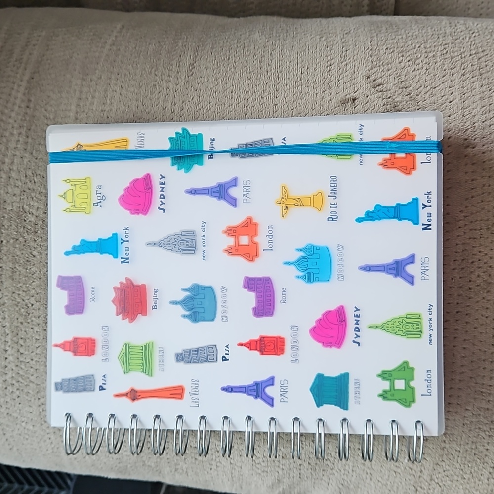 Travel journal!!! With protective pouches for tickets etc.